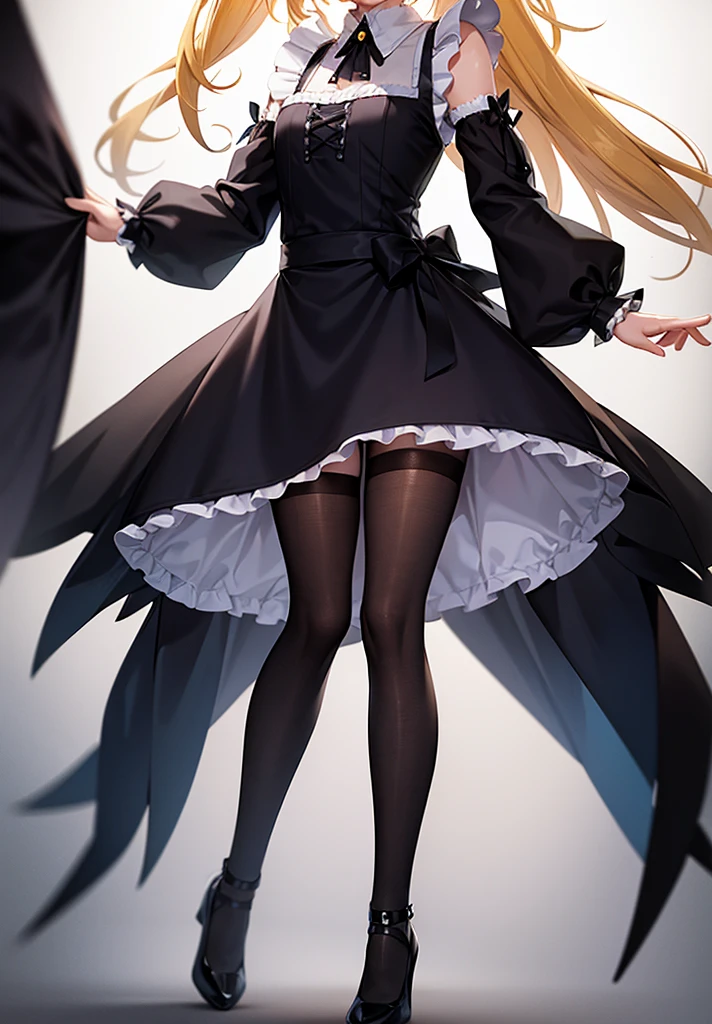 rin tohsaka, rin tohsaka, Aqua Eye, Black Hair, ヘアribbon, Long Hair, ribbon, (Side Lock:1.3), (Black knee socks:1.3), Looking at the audience, break (Tabletop:1.2), highest quality, High resolution, Unity 8K Wallpaper, (figure:0.8), (Beautiful fine details:1.6), Highly detailed face, Perfect lighting, Highly detailed CG, (Perfect hands, Perfect Anatomy),、apron, dress, Frills, Maid, Maidapron, Maidの頭飾り, 短いdress, solo, Black knee socks, Shawl Uniform,、Open mouth and mischievous smile、standing(open vagina, vivid pussy, high quality vagina:1.3)