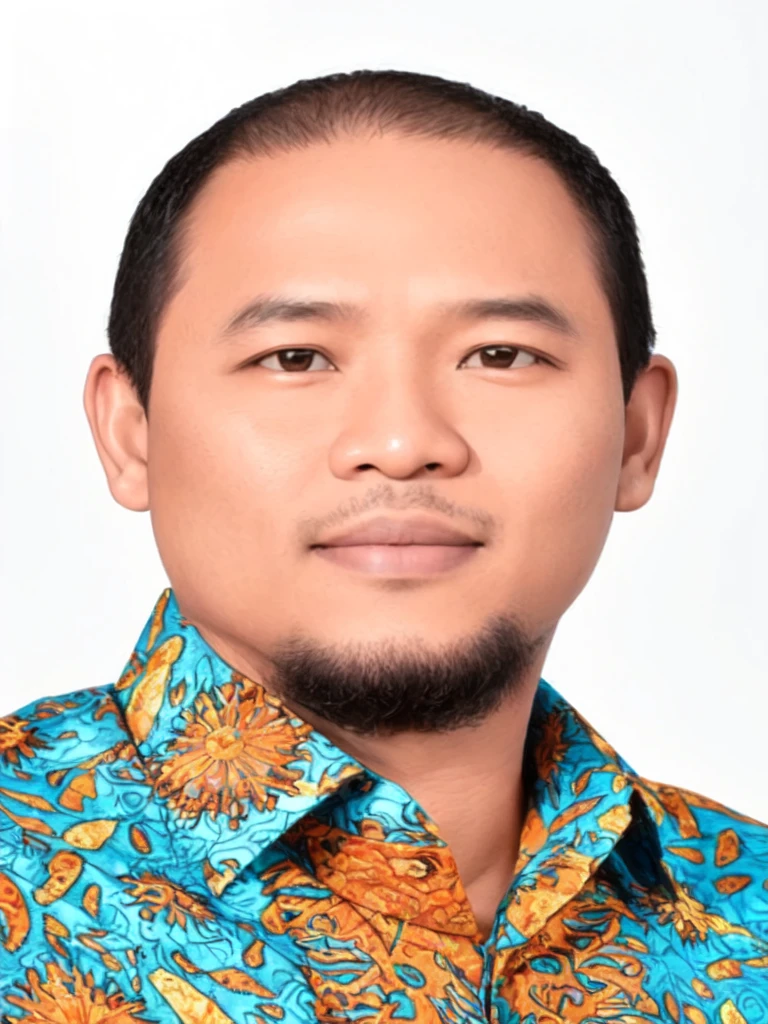arafed man with a blue shirt and orange tie, ramil sunga, andy worhol, h. kyoht luterman, archipelago architecture, saadane afif, batik, photo portrait, yan gisuka, by Abidin Dino, mohamed chahin, full protrait, inspired by I Ketut Soki