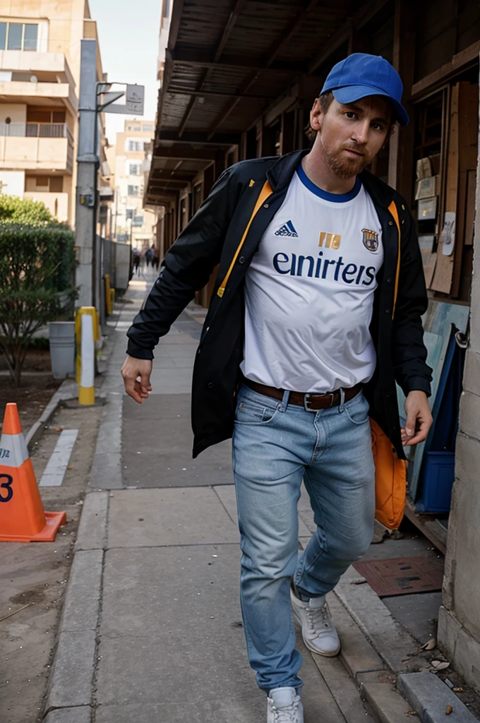 Messi is a construction worker