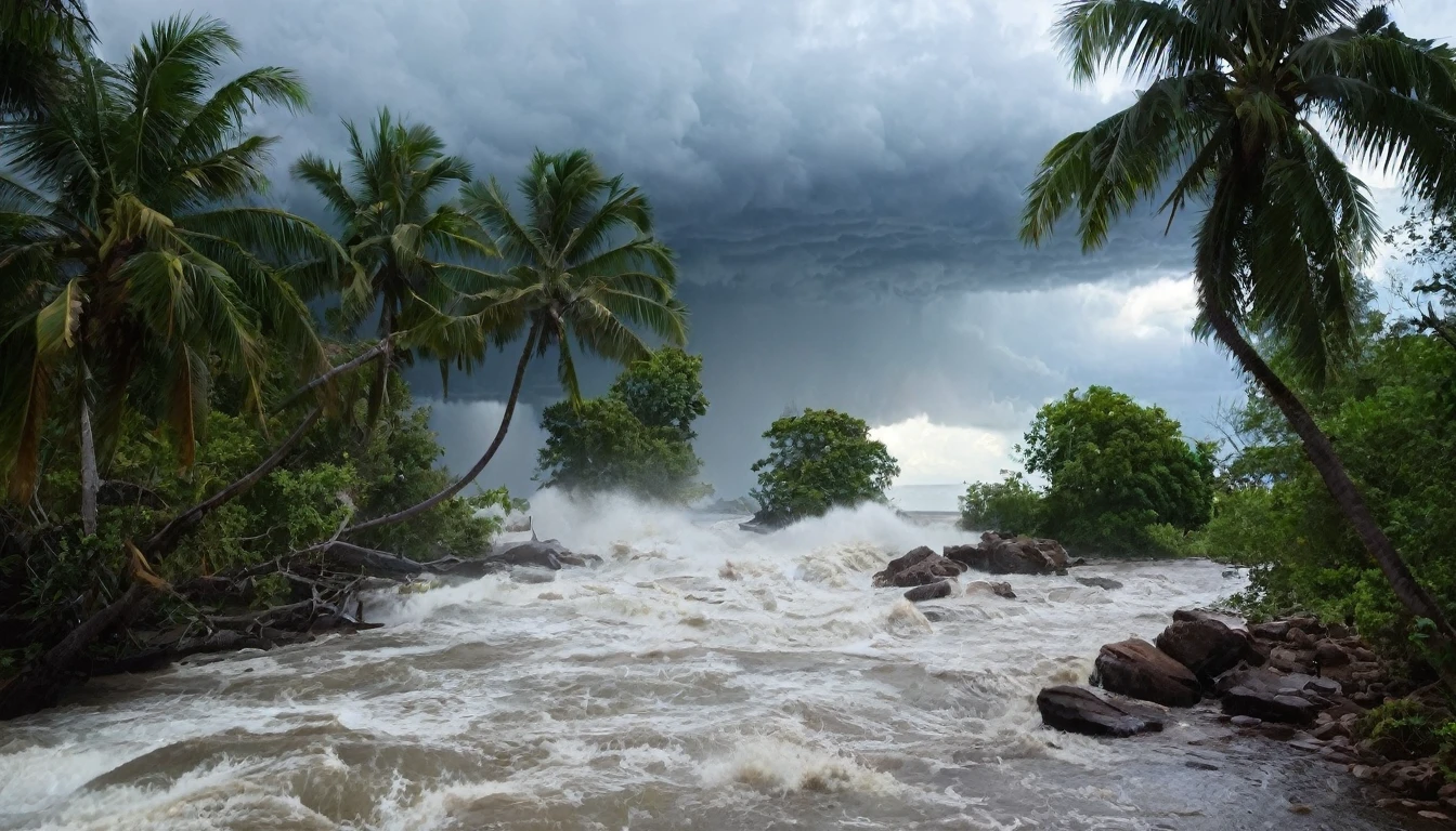 Stromal hurricane clouds, Storm coming