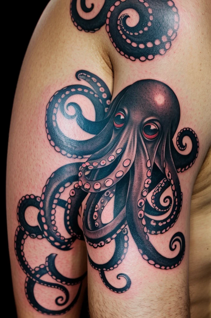 Octopus suction cup tattoo 