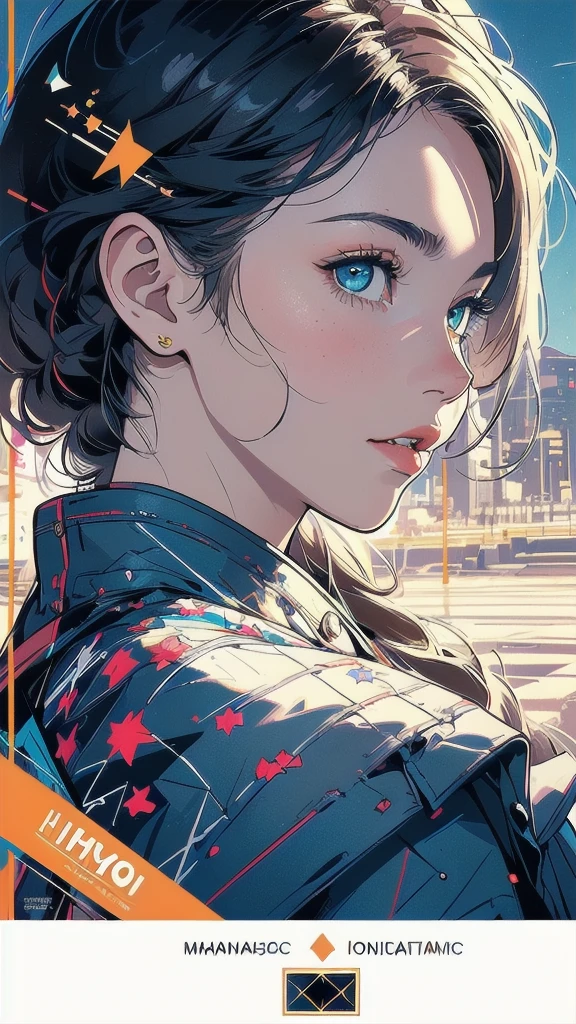(((masterpiece, highest quality))),(((solo:1.2))),(((1girl:1.2))), 32k wallpaper, very detailed, poster,(((geometric cinematic movie poster))),abstract,movie poster,Perfect Lady,halftone,(((portfolio,Close-up))),(((various angle))),(((bust up))),((extreme highlight)),Vast landscape,(heterochromia:1.12),(((complete face))),starry sky,light leak,(((fang)))