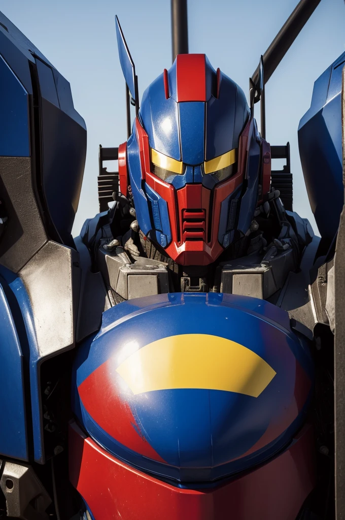make OPTIMUSPRIME fearless and Brazilian ! I need you to emphasize just the face in this image ! He is ready for war in the image !
