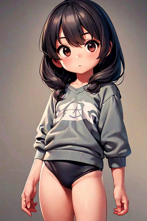 Highest quality,(RAW Photos:1.2),(masterpiece:1.4),(Realistic:1.4),(High resolution:1.4),Written boundary depth,Exquisitely crafted,8K, Very detailed, Perfect lighting, Great background((Highly accurate rendering down to the finest detail)Very accurate depiction)[High resolution],(Familiar illustrations,Very detailed drawing,Finely drawn lines with good tempo,Realistic texture expression)黒のハイレグレオタードを着ているYoung Girl、A girl wearing a black high-cut swimsuit、Are standing、Cowboy Shot、alone、Young Girl、In the ruins、Moonlit Night、Elementary school girl、 body type
