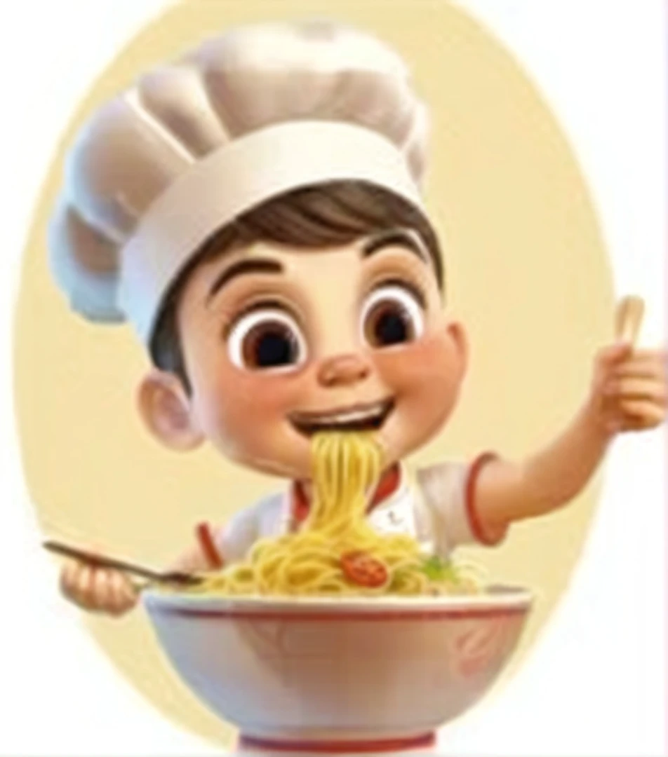 cartoon chef with a bowl of Noodle and a fork, chef, 意大利细Noodle, spaghetti, eats spaghetti all the time, Child, Avatar pictures, tasty, Chen Bo, Noodle, gourmet food, chefed, 最好的chef, chefing, 快乐的chef, eating Noodle, ❤🔥🍄🌪, plate, cute boy, very tasty, artisan, tasty, high quality