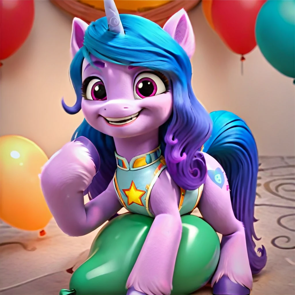 score_9, score_8_up, score_7_up, score_6_up, score_5_up, score_4_up,
female, Izzy Moonbow, solo, looner, nonpop, balloon nonpop, detailed background, party, selfie, fanservice, plot, balloon fetish, balloon support, 3d, hd, 4k, solo,
safe, rating safe,
spread legs, plot, blowing up balloons, balloon blowing, wide hips, arched back, overinflated balloon, tight balloon, necked balloon, translucent balloon, white star print on balloon, balloon inflation,
motion blur, bouncing, squeaking, noisy, loud,
My Little Pony: Make Your Mark, My Little Pony: A New Generation, cinematic, dynamic angle, depth of field, bloom, subsurface scattering