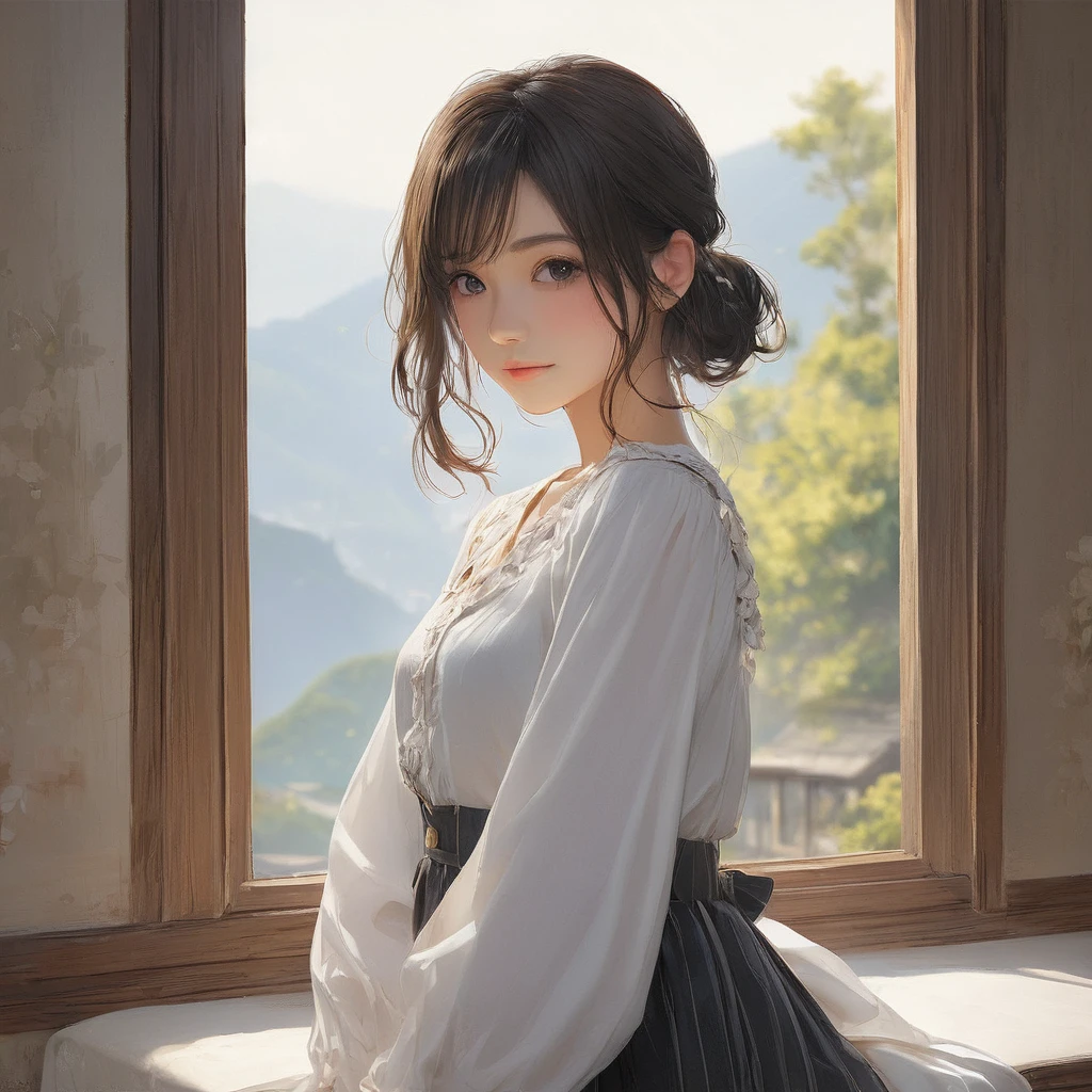 (masterpiece, Highest quality:1.2), One girl, alone