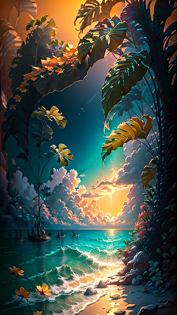 Tropical flowers and wooden background，With text frame, Tropical background, Tropical flowers in full bloom, background and blue, Beach sunset background, Stylized background, tropical plants and flowers, Energetic & Colored background, Flower sunset, Color pictures, mediterranean Beach Background, easy. Golden background, amazing Colored background, Beach Background, Colorful background, Seaside background, Flower frame  