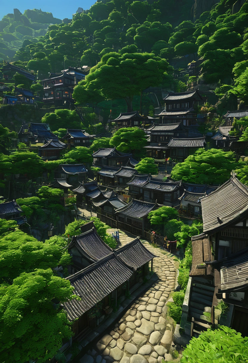 (absurd, high resolution, Extremely detailed, Human Development Report), masterpiece, best quality, Mana Town legend, 圣Light黎明控制台, Portrait of a place, Nostalgic place, town of Light, detailed landscape, in a Mana Town legend, Light, Location Town, landscape, Professional photos, path town detailed landscape, Detailed background
