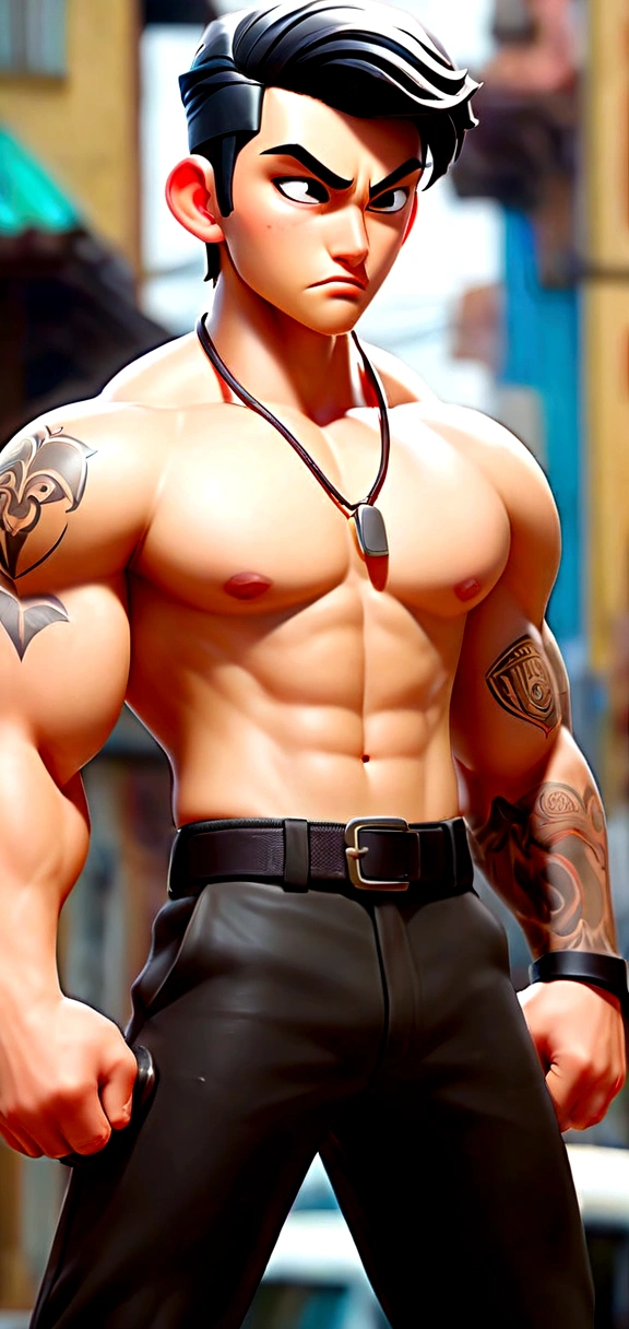 Câu chuyện về một police phải lòng một tên gangster xăm trổ đang ôm và hôn nhau say đắm. the best quality, masterpiece, High resolution (reality: 1,4) detailed face, 2 men, upper body, black hair, shiny leather, thick skin, (Asian people), architecture, (silly, High resolution, super detailed), 2 men, 2 big people, (2 men 20 tuổi), two handsome men, high muscle, six-pack abs, wide shouder, extremely short hair, Angular jaw, thick neck, bushy eyebrows, Masculine tattoo on chest, very short hair, black hair, đôi mắt đẹp và detailed face, Highly detailed CG Unity 8K wallpapers, intricate details, (Swirl Magic style:0.7)、looking at each other lovingly、(Esbian's entire body:0.6)、Background details, detailed face、dynamic posture、、Urban context、Dynamic layout、2 handsome guys with strong muscles, 6 pack abasculine tattoo、((((The crotch of the pants bulged))))、two handsome guysasutepie:1.4, best quality)), ((massupeia, best quality)), (chụp ảnh reality:1.4)、(( (police)))、(police Nhật Bản), Sweat, (He's wet, Wet 1.2), , Blood vessels in the arm, Japanese men、wear bare shirts and suggestive underwear、 Wild personality, Be proactive, in Japan, Đồng phục police hàng đầu tại Nhật Bản, Shirtless, quần đồng phục police Nhật Bản, Cuff the right hand, Baton, pistol in left hand、 Doctor pants, Full body Esbian, Wild pose, . hug and kiss each other in bed, masculine tattoo 2024-03-28 SeaArt Bot Upgrade Default 2024/03/28 01:00:28 best quality, masterpiece, (ảnh reality: 1.4), 2 young men, 22 years old, Extremely detailed face, Short Hair, big eye, shirtless and without pants, Impressive lighting, Correct hand proportions, six-pack abs, manly tattoo on his arm and wearing only a layer of sexy underwear lying on the bed kissing. all body