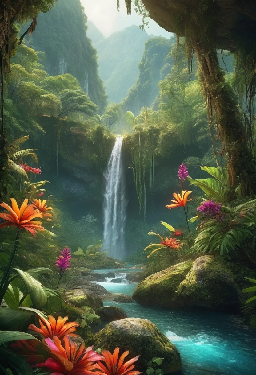 (best quality,4k,8k,highres,masterpiece:1.2),ultra-detailed,(realistic,photorealistic,photo-realistic:1.37),zombie and carnivorous plants, ,vibrant colors, breathtaking scenery, natural habitat, tropical rainforest, towering trees, lush vegetation, misty atmosphere, golden sunlight streaming through the dense canopy, sweeping panoramic view, majestic mountains in the distance, cascading waterfalls, serene river flowing through the forest, exotic flowers blooming in a riot of colors, diverse wildlife, tranquil sounds of nature, a sense of peace and harmony, rare and endangered species, hidden treasures waiting to be explored, a sense of awe and wonder, an immersive and captivating experience, an invitation to appreciate the beauty and diversity of the natural world, ((cores vibrantes))
