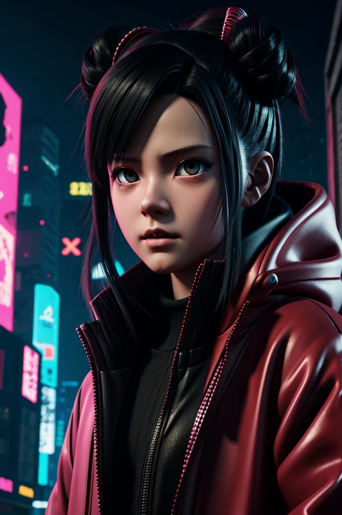 Nezuko cyberpunk style 3d 4k 