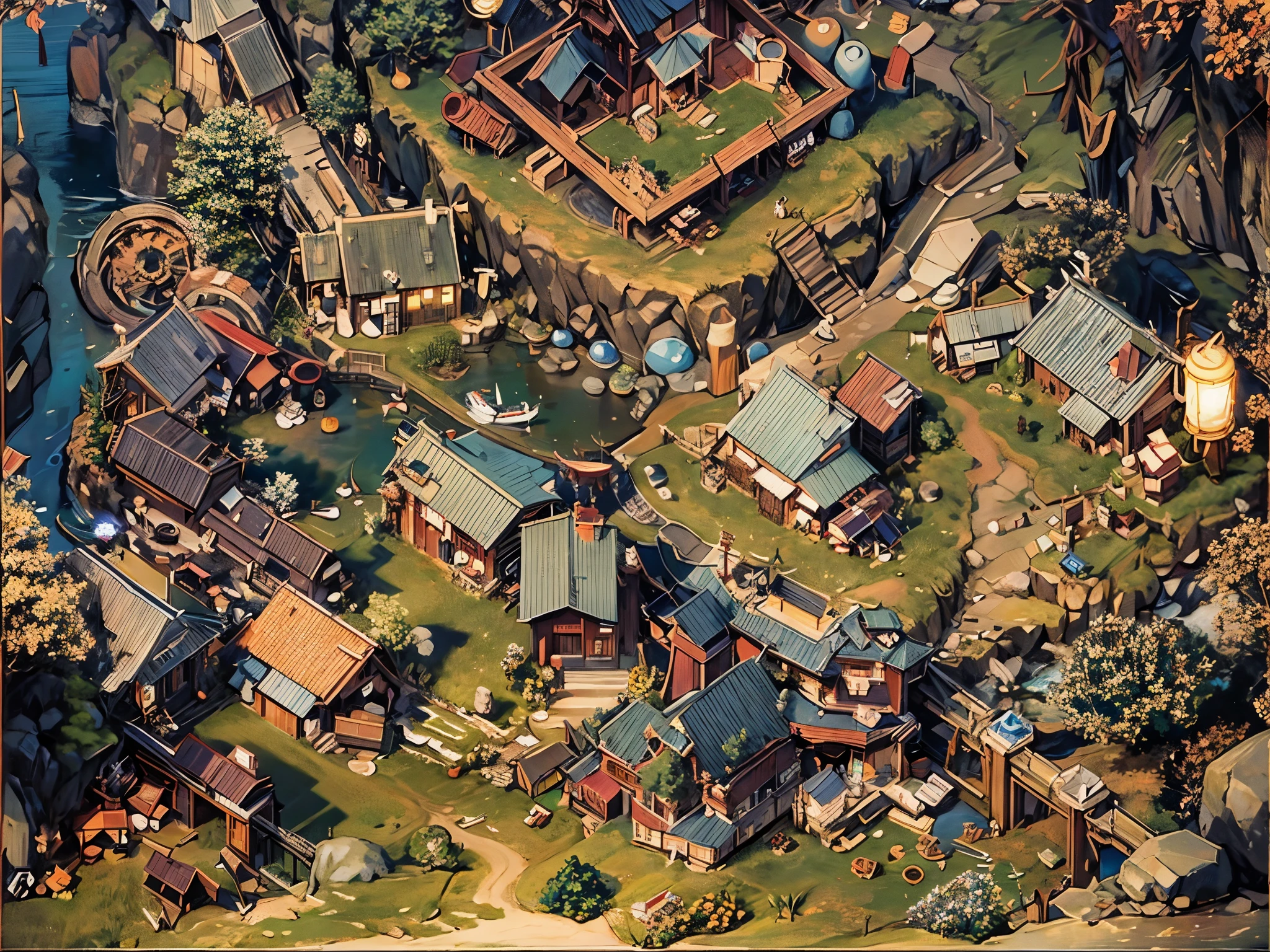 (absurd, high resolution, Extremely detailed, Human Development Report), masterpiece, best quality, Mana Town legend, 圣Light黎明控制台, Portrait of a place, Nostalgic place, town of Light, detailed landscape, in a Mana Town legend, Light, Location Town, landscape, Professional photos, path town detailed landscape, Detailed background