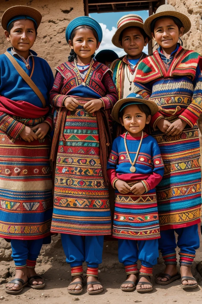 People from the Apurimac region with their traditional cartoon style clothing