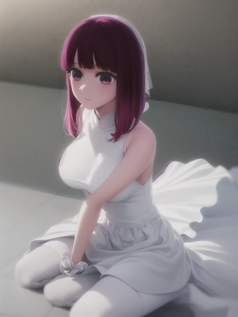 A girl,Long hair, Bangs, s hair, 两眼之间s hair, s eyes:(1.5), (Large Breasts:1.2),
rest 锁骨, Wedding dress,veil,wedding,White Dress,Flowers,The skirt is broken,White socks,Tights,White knee socks,
Looking at the audience, whole body,
indoors, church,permanent,permanent,
rest (masterpiece:1.2), best quality, high resolution, 8k wallpaper, (illustration:0.8), (美丽细致s eyes:1.6), Extremely detailed face, Perfect lighting, Extremely detailed CG, (Perfect hands, Perfect anatomical structure),