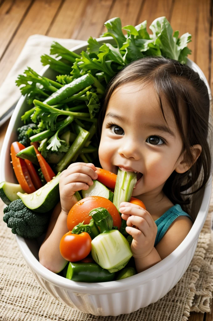 eating vegetables