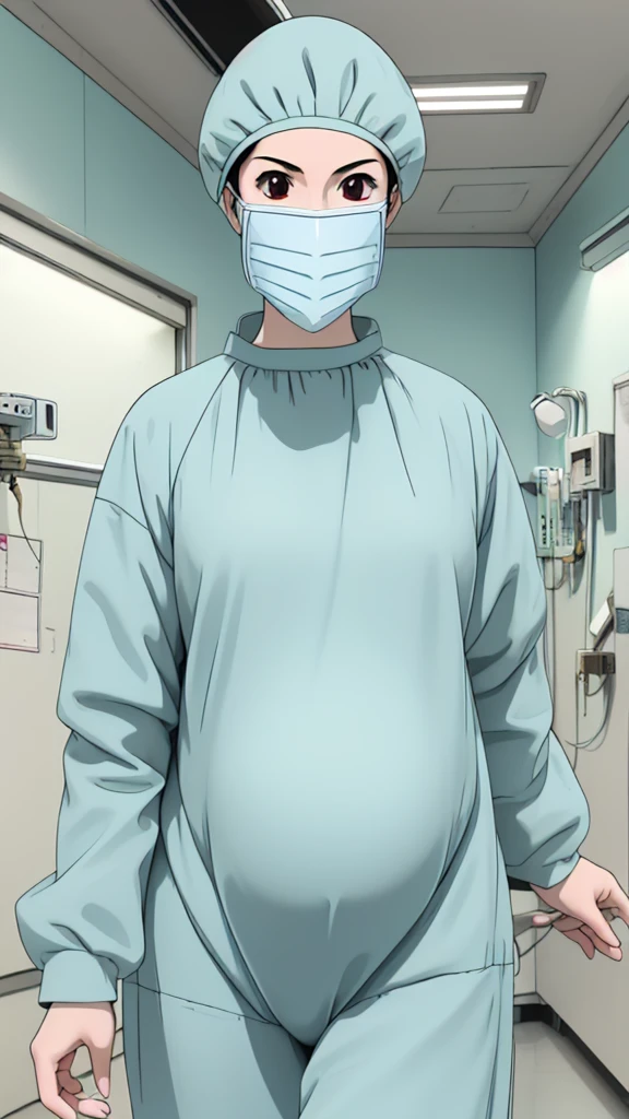 masterpiece, highest quality, (RAW photo, best quality), 1girl, pale skin, shy eyes, big breasts, pregnant, natural lighting, solo, upper body, hospital, in the operating room, surgical bet,
ray kasugano, pregnant with big belly, labcoat, (give a score of 9_give a score of 8_give a score of 7) long sleeve maternity dress, tight fitting, surgical cap, cover ears, surgical mask, surgical gloves,