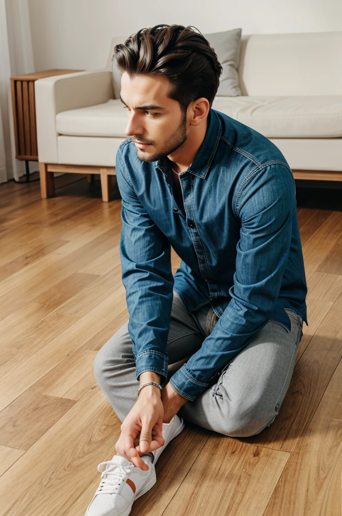 A Man sitting position on the floor