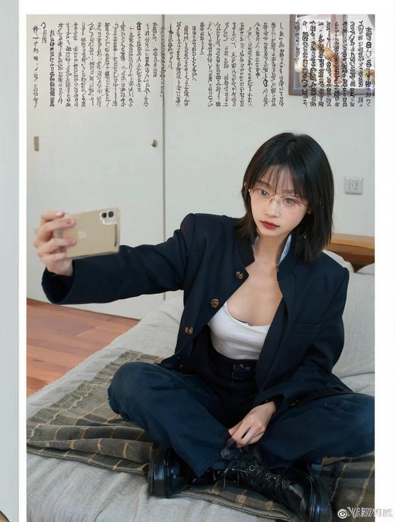 wear glasses,Round frame glasses,