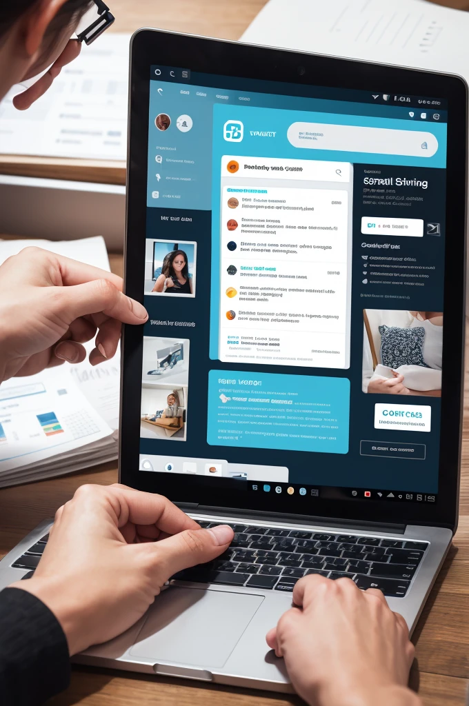 Create an image that represents digital marketing for small businesses 