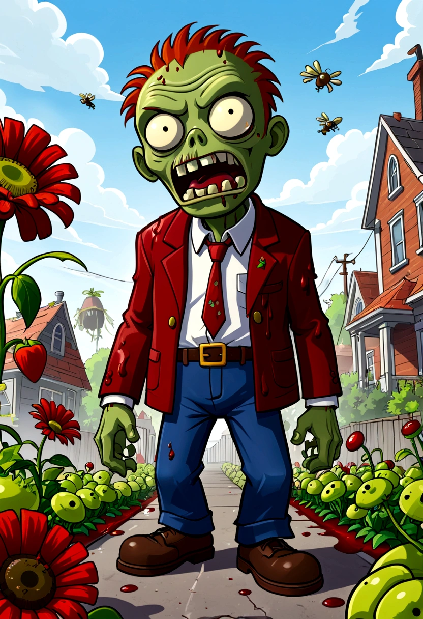 Plants vs. Zombies，game，fear，bloody