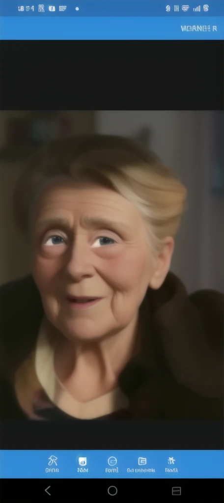 Women , He is 97 years old and has wrinkles on his forehead............., super old lady ,
