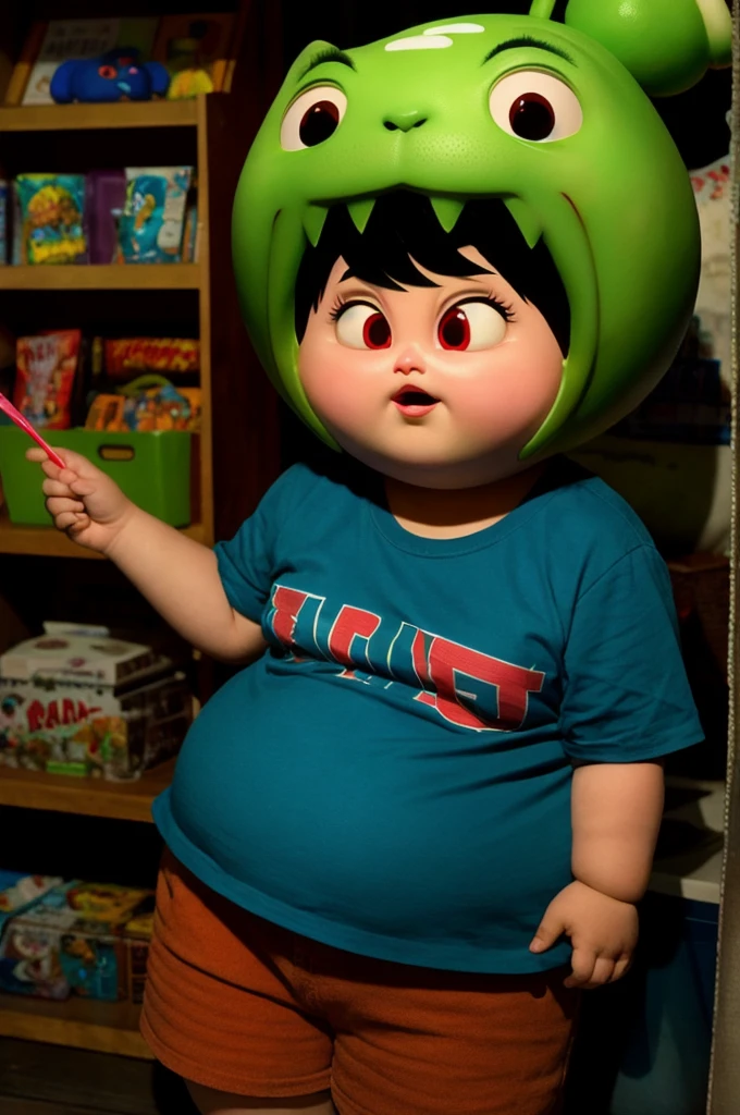 Fat manga girl horror nightmear pixar animated