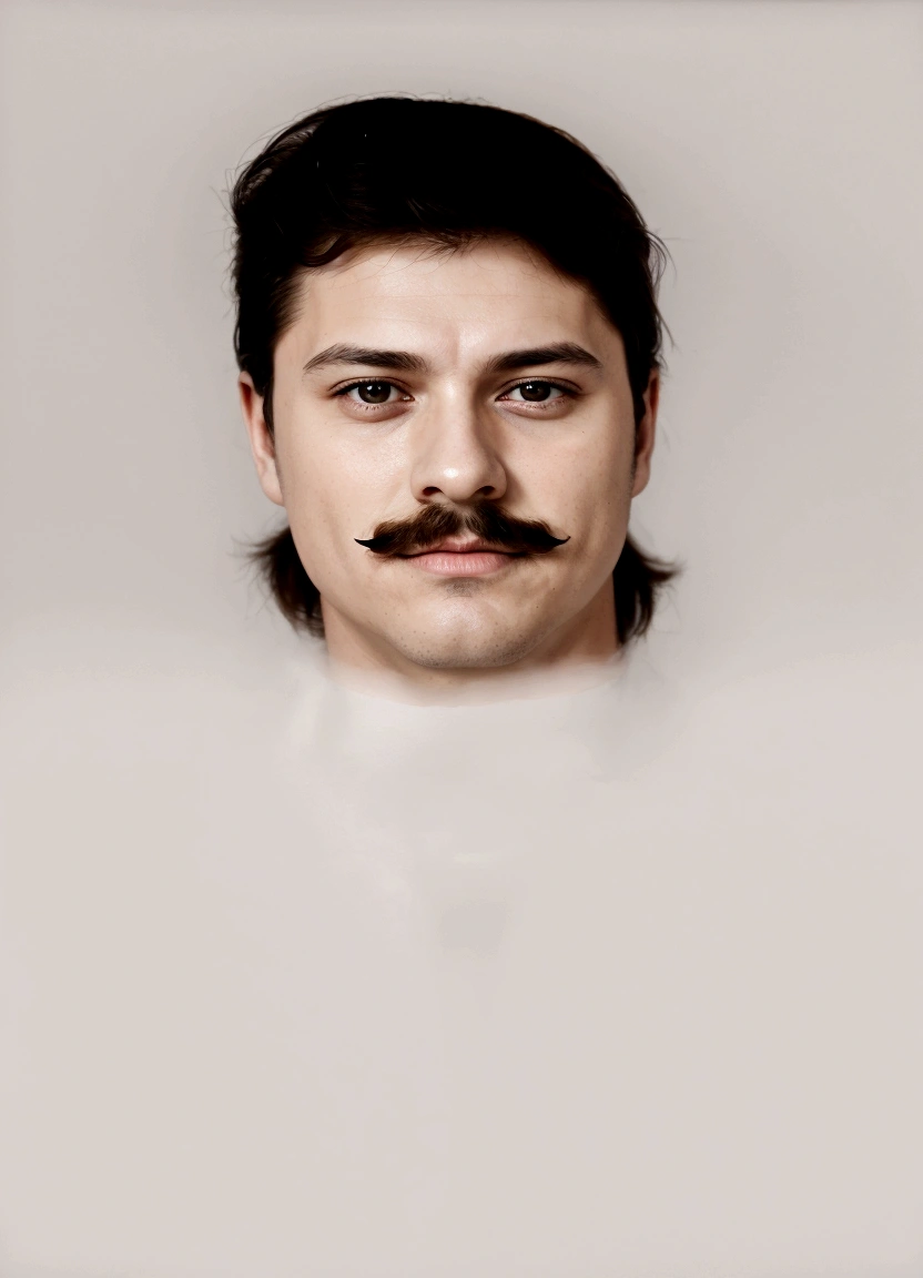 there is a man with a mustache and a white shirt, # 1 digital painting of all time, #1 digital painting of all time, digital art but photo, smooth. digital painting, digital matt painting, drawn with photoshop, portrait digital art, digital oil on canvas, digitalportrait, digital painted, digtial painting, realistic studio portrait, color portrait, realistic portrait photo