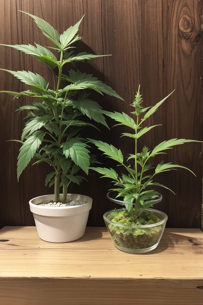 Resin live marijuana plant