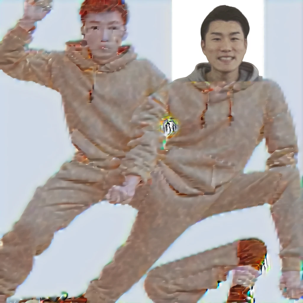 Full body of one man、upright、Gray hoodie、Long sleeves、Detailed hands、Not posing、Calm pose、Asian、Pure white background、With arms outstretched、Wearing jet black trousers、Long length、Black sneakers、Both arms are straight、joint、Natural Joints