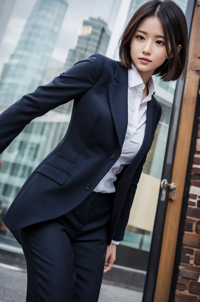 Woman in a suit