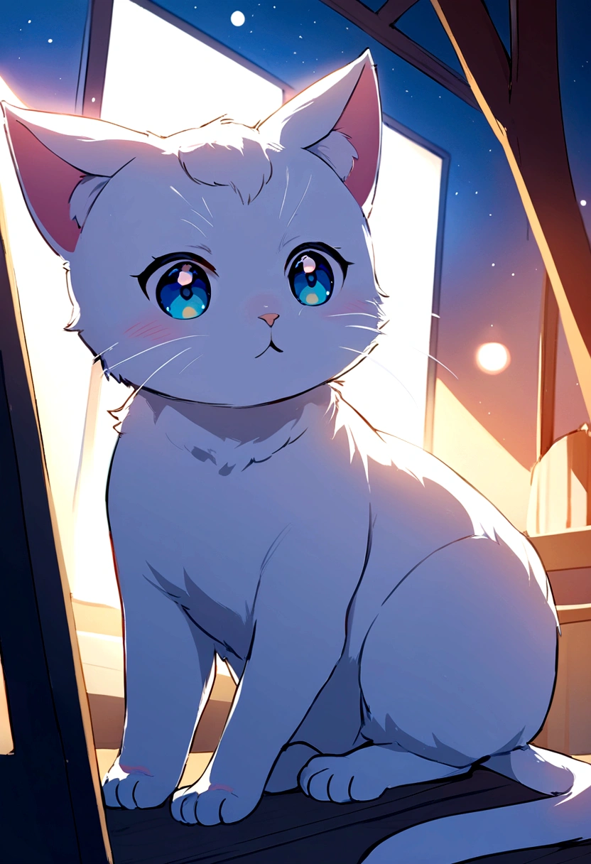 Cute white cat