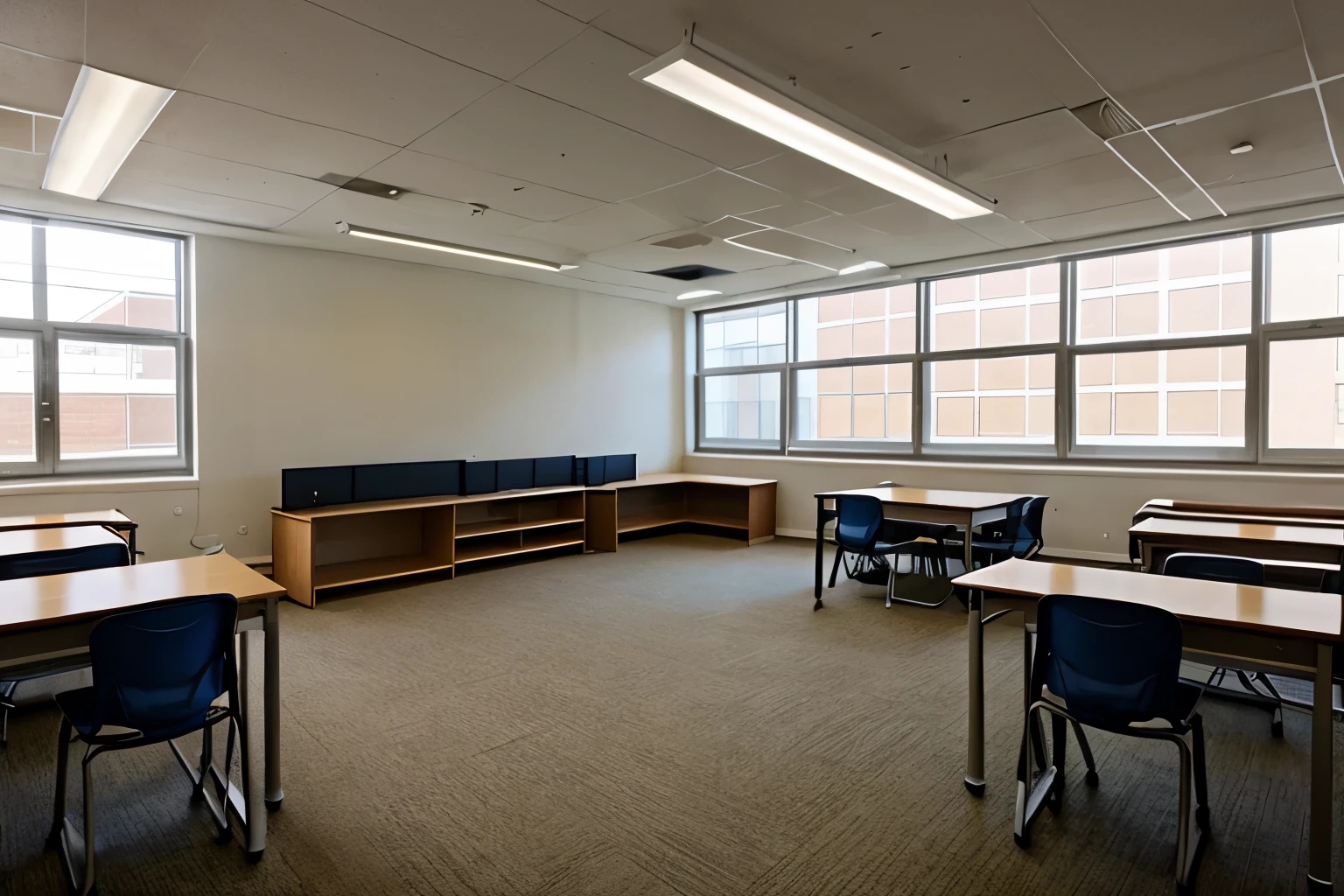 campus, indoors, college