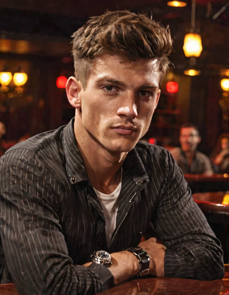 score_9, score_8_up, score_7_up, realistic picture ,1girl handsome gangster tomboy , nightclub

