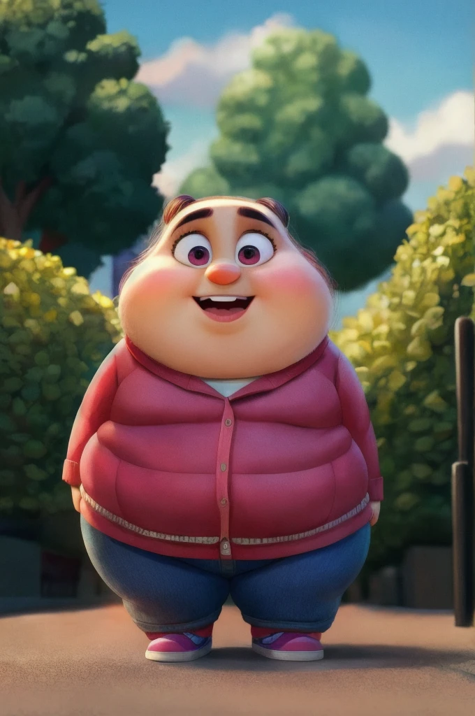 Fat  girl pixar animated 