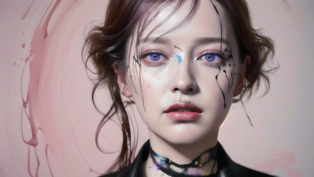 Android Beauty, Powerful paintings inspired by Francis Bacon, Ultra-realistic surrealism, Hyperrealism, fear, art, hyper real painting, Realistic illustration painting, カラフルなHyperrealism, Hyper-realistic digital art