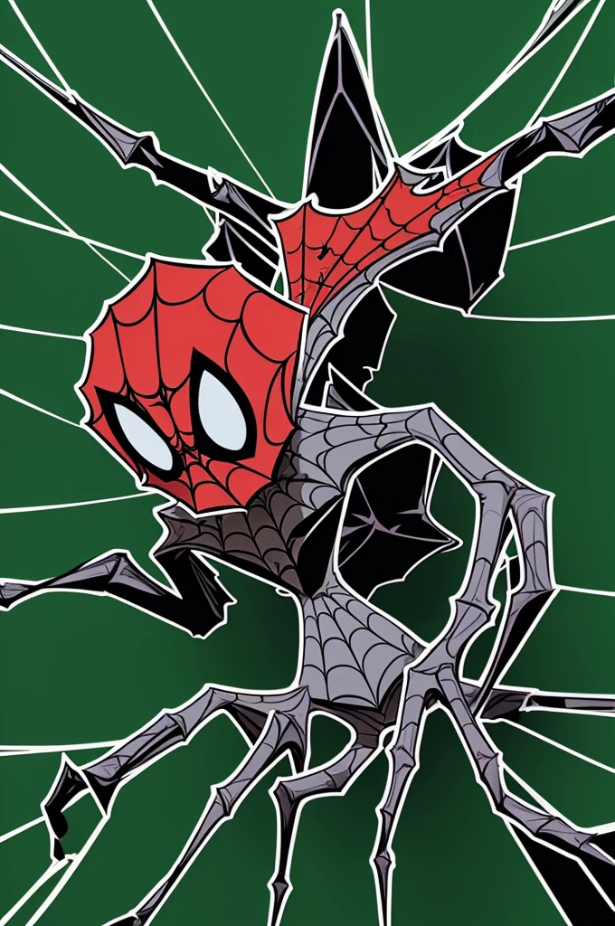 Create a Cartoon Outline Stoner Spider