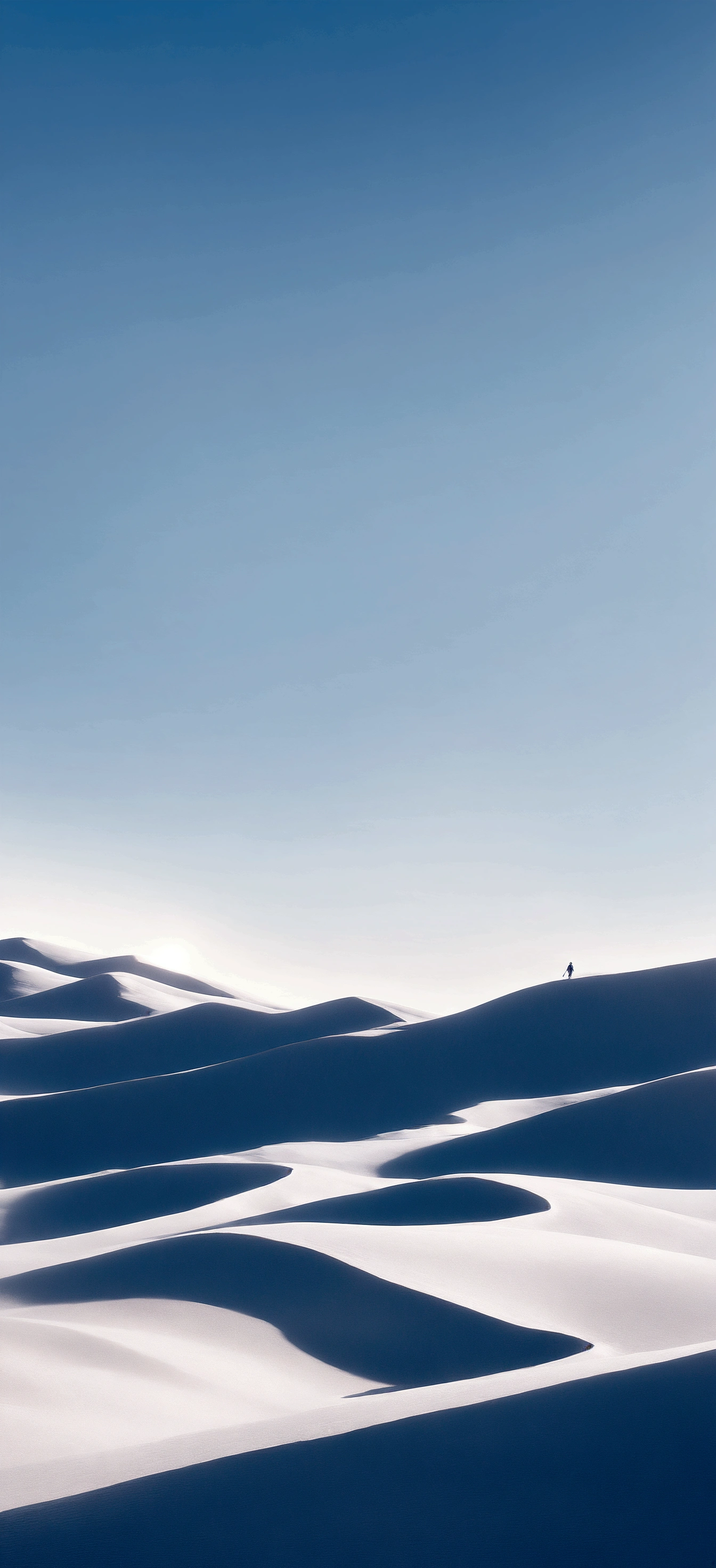 Skier sliding down snowy mountain under blue sky and white clouds, white Desert Background, Minimal Background, Simple background, Simple wallpaper, iPhone 15 Background, Simple background, iPhone Wallpapers, snow dunes, Solid color background, sand dune background, Simple background, hq 4k phone wallpaper, Desert Background, background sand dunes, desert dunes, phone wallpaper, desert in background