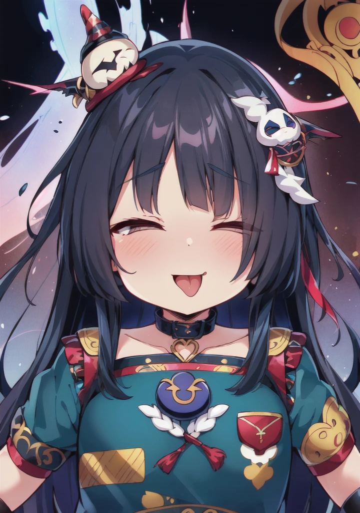 (((Characteristic clothing))),(((high quality))),Unshaven, Cloudy eyes,Anime Style,Long Tongue,Sticking out tongue,Obscene lines,Fatty face,Fallen into evil,Sexual,clumsy smile,((Unshavenの髪)),((((Long hair that covers the eyes)))),transformation,Long Hair