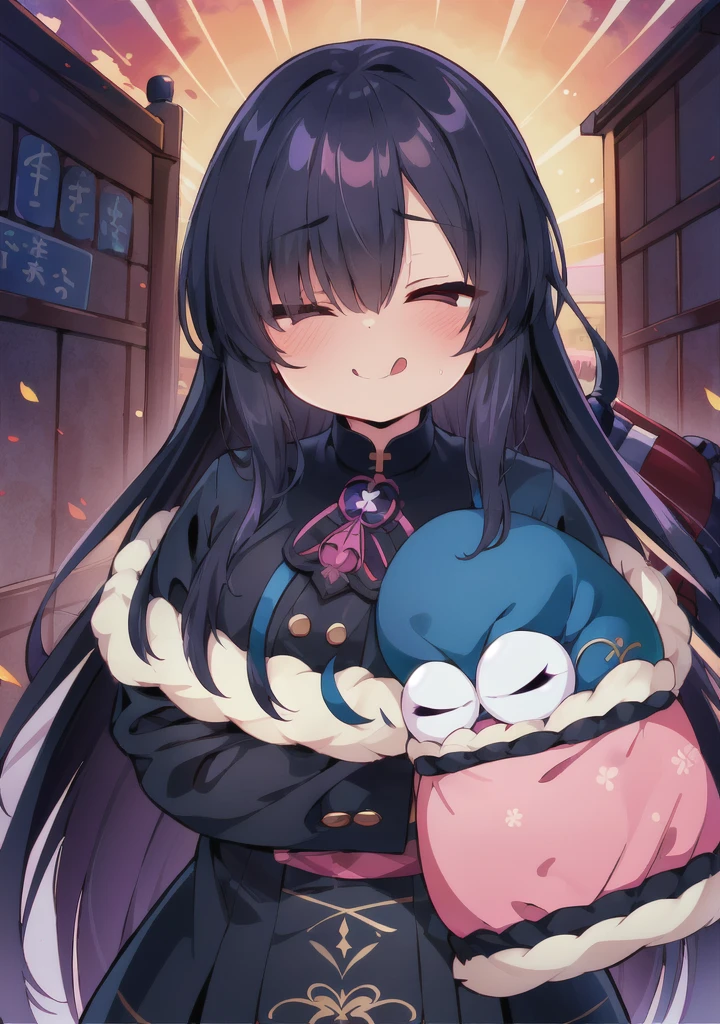 (((Characteristic clothing))),(((high quality))),Unshaven, Cloudy eyes,Anime Style,Long Tongue,Sticking out tongue,Obscene lines,Fatty face,Fallen into evil,Sexual,clumsy smile,((Unshavenの髪)),((((Long hair that covers the eyes)))),transformation,Long Hair