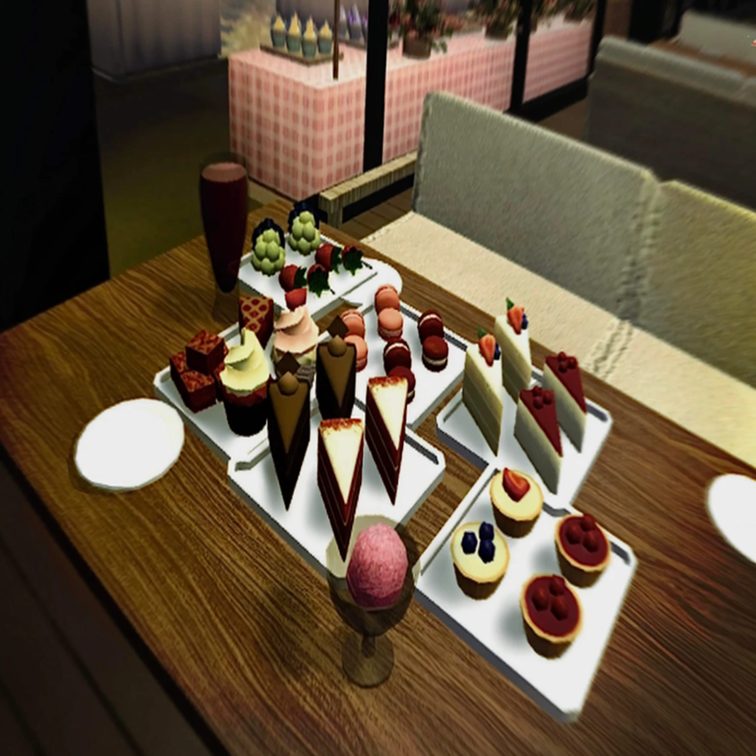 there are many desserts on the table ready to be eaten, candy, desserts, super realistic food picture, high_detailed!!, cake, eat cakes, ( ( 3d rendering ) ), Uh-huh, pastry, 8K!!, dessert, Blog Photos, pastry, cakes, !!high detailed!!, [ Realistic photos ]!!, eat, food