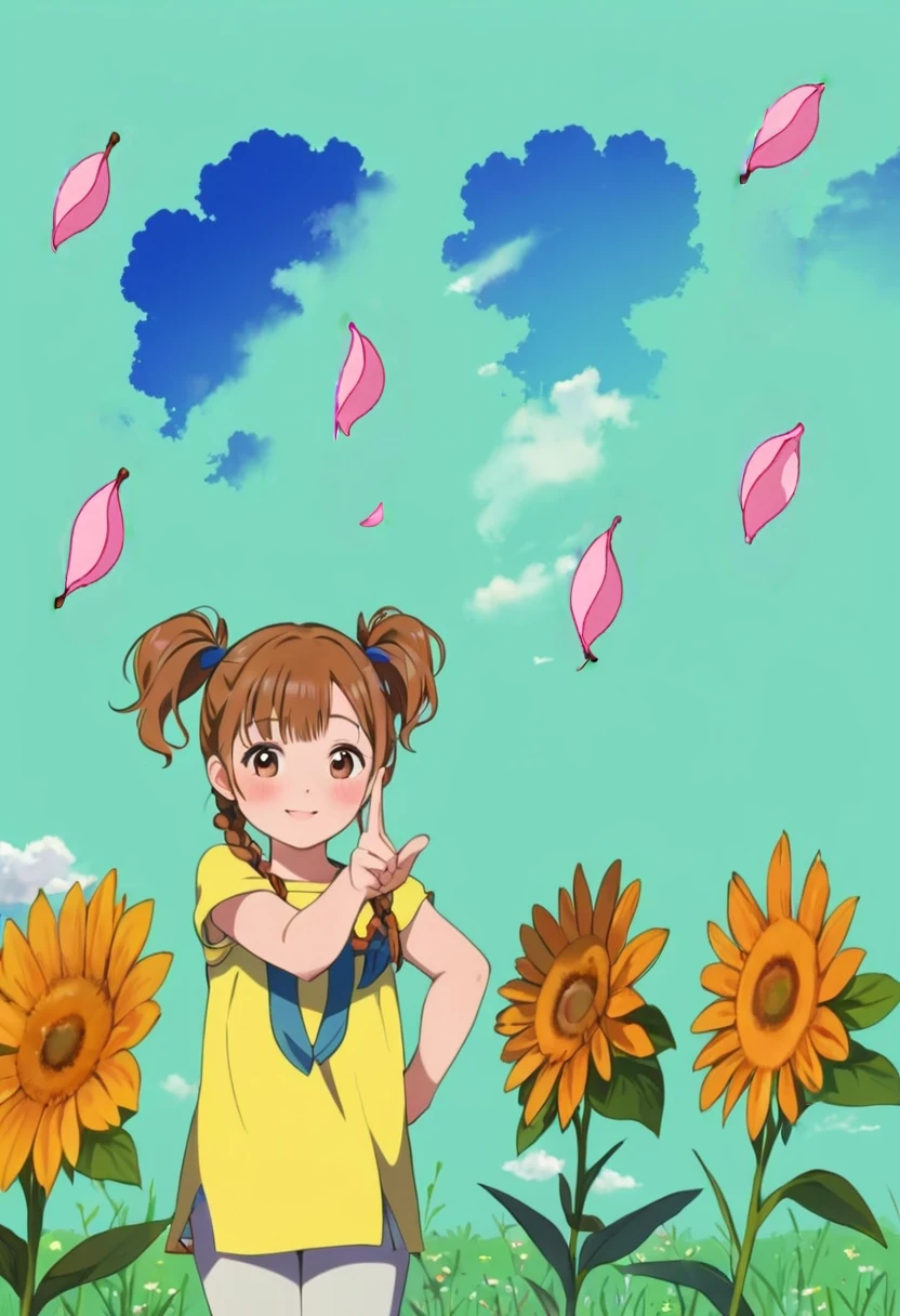 falling pink cherry blossom petals