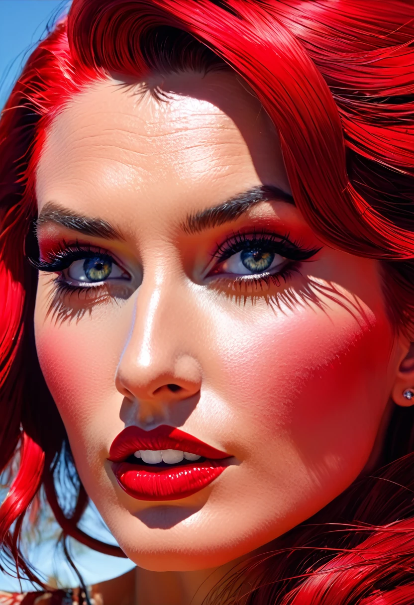 red one, 8k, hyper detailed, Earle Bergey, heidi xandt