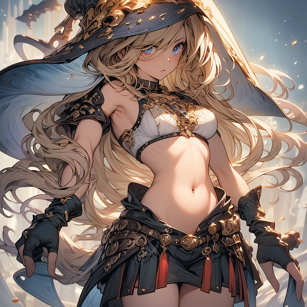 (Highest quality)),(Ultra-high resolution),(Ultra-detailed),(Detailed depiction),((Best Anime)),(A masterpiece),Sharpness,Claire,Ultra-precise art,modern art, (Devilish beauty),Glamorous Body,Small waist,belly button,((Fascinating Fashion)),choker,Chain Accessories,Earrings