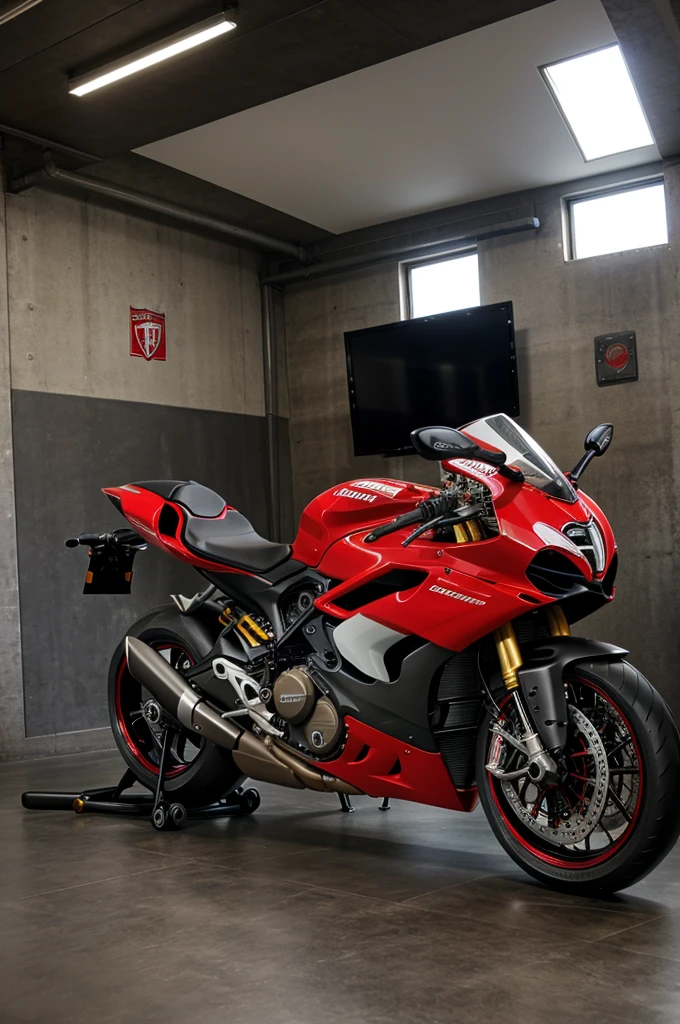 Room with ducati superleggera v4