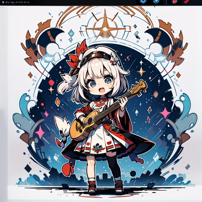 ​masterpiece、top-quality、ultra-detailliert、(Chibi Chara　musicians:1.2)、(Artist Photography Flavor Images:1.2)、band vocals、