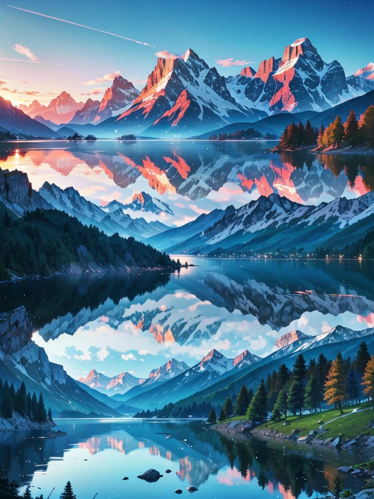 there is a lake with a mountain in the background, lakeside mountains, beautiful lake background, beautiful lake, mountain lake, majestic nature scenery, stunning nature in background, mountains and lakes, beautiful nature, swiss alps, beautiful iphone wallpaper, a lake between mountains, alpine scenery, very beautiful scenery, really beautiful nature, very very beautiful scenery, very very very beautiful scenery