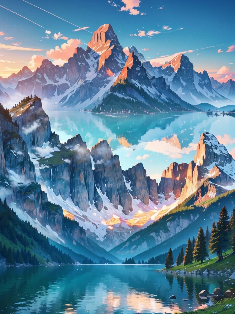 there is a lake with a mountain in the background, lakeside mountains, beautiful lake background, beautiful lake, mountain lake, majestic nature scenery, stunning nature in background, mountains and lakes, beautiful nature, swiss alps, beautiful iphone wallpaper, a lake between mountains, alpine scenery, very beautiful scenery, really beautiful nature, very very beautiful scenery, very very very beautiful scenery