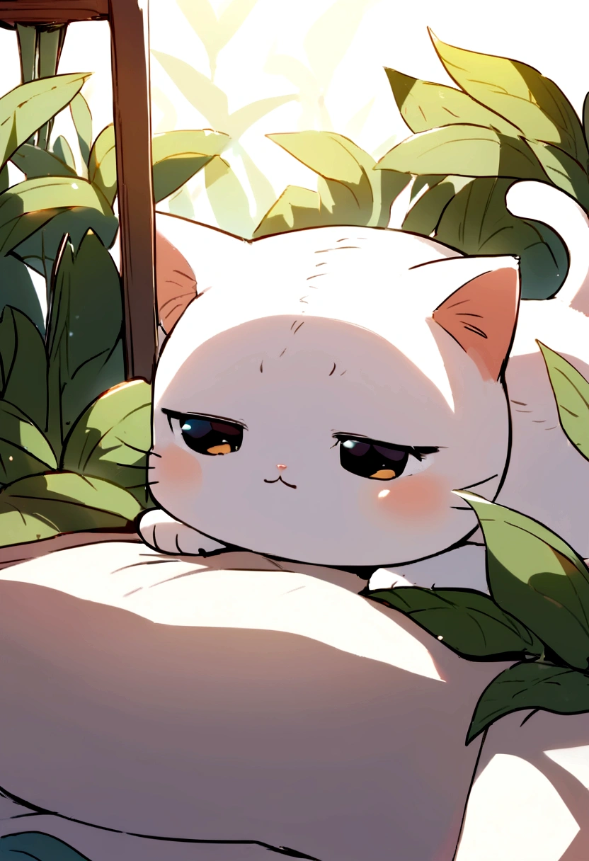 White kitten，Cute illustrations