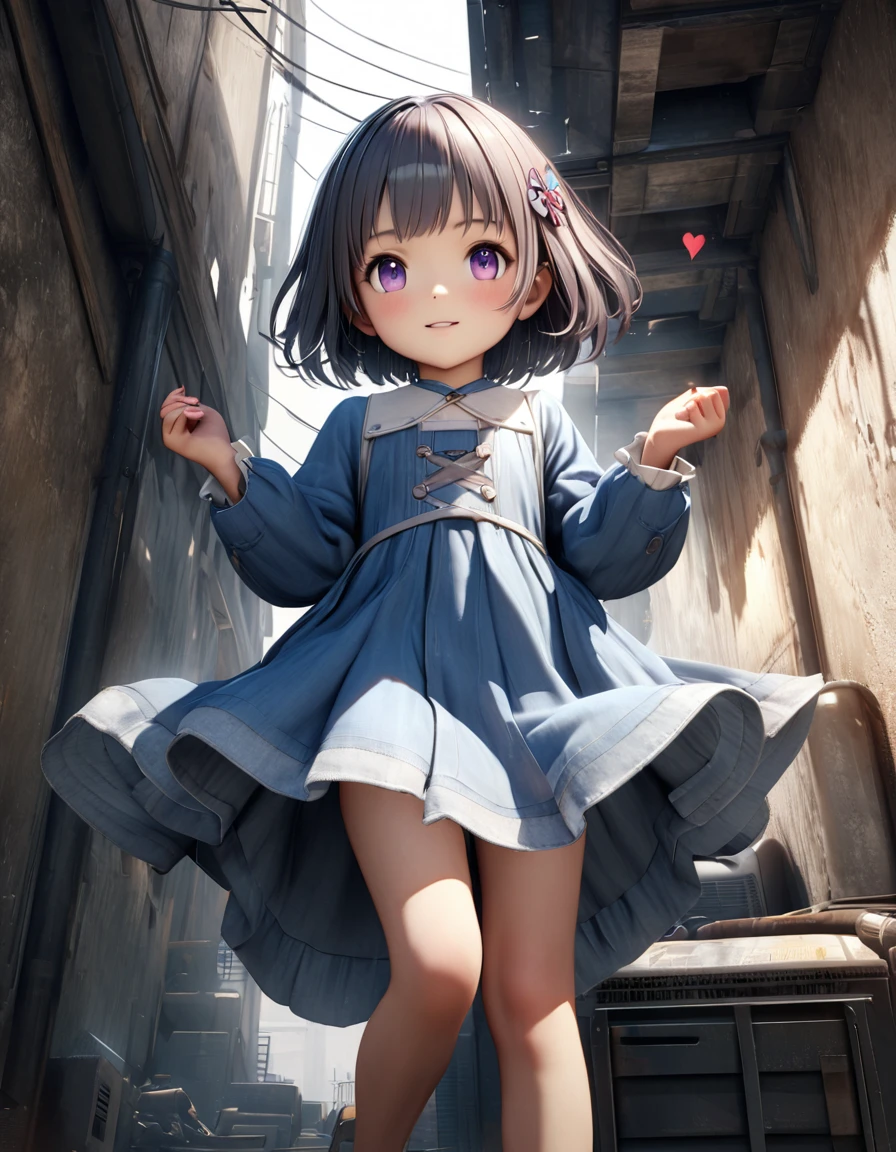 masterpiece, Highest quality, Very detailed, High resolution, An expensive solution, High resolution, 4K, 8K, unity 8k wallpaper, Very detailed CG, masterpiece, Realistic, 2d, 3d, Beautiful details, depth, Fine texture, Super quality: 1.3, Fully focused, Crispy.skin, .he, Very cute anime girl about 3 years old, Expensive silver short hair, Girl about 3 years old, alone, pretty blue dress, expensive, blush, mole, Part your lips, hair ornaments, heart, Purple eyes、Hold a condom in your mouth、A defiant smile、Lifting her skirt, a dark alley、Sit on the air conditioner&#39;s outdoor unit, hyper-pregnant loli, short stature, elementary school student 